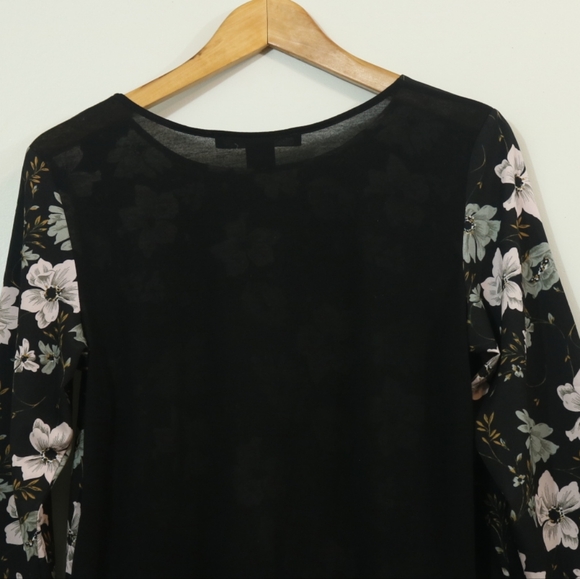 French Connection Mixed Media Floral Print Top - Picture 5 of 8